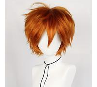 TEMU Pelucas Sintéticas Cortas Naranjas para Hombre, Carnaval, Festival de , Fiesta Halloween, Día de San Valentín, Acción de Gracias y Navidad - Disfraces para Hombres y Mujeres