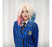 TEMU Pelucas Sintéticas de Media con Degradado Beige y Azul para Cosplay de Anime en Rosados, Ideal para Carnaval, Halloween, Día de Acción de Gracias, Navidad, Festivales de y Disfraces