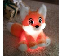 TEMU Peluche de Zorro - Adorable Animal de Peluche con Luz LED, Luz Nocturna Adorable para Decoración de Habitación y Regalo de Comodidad