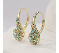 TEMU Pendientes chic y sofisticados para mujer, joyería opulenta de cobre, elaborados para ocasiones festivas formales, un regalo ideal para tu pareja