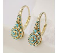 TEMU Pendientes chic y sofisticados para mujer, joyería opulenta de cobre, elaborados para ocasiones festivas formales, un regalo ideal para tu pareja
