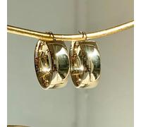 TEMU Pendientes clásicos de cobre artesanal con un ancho y , con un diseño radiante para mujer, que encarnan una estética bohemio minimalista en aros dorados