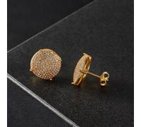 TEMU Pendientes grandes de tuerca redondos geométricos de 16 mm, lujo para , regalos, pendientes y clásicos para boda, y