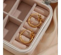 TEMU Pendientes redondos hipoalergénicos con francés de acero inoxidable que la decoloración, perfectos para salidas , fiestas y ; un regalo ideal de San Valentín para tu ser