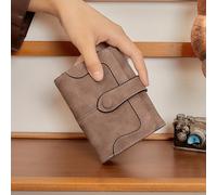 TEMU Pequeña Vintage MIYIN para Mujer, Bifold con Cierre de Broche, Múltiples Ranuras para Tarjetas, , Ventana para Identificación, Forro de Poliéster, Portatarjetas, de Gran Capacidad con Cremallera