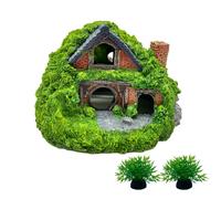 TEMU Pequeñas decorativas de resina para acuarios, diseñadas para que reptiles y peces se escondan, con para montajes de peceras pequeñas