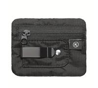 TEMU pequeño Kosibate, con bloqueo RFID con clip para cinturón, color liso, bolsa de dinero de poliéster no trenzado, estilo simple, 1 pieza