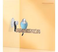 TEMU Percha para Aves con para Ventanas, Espejos, Autos y Viajes - Percha de Madera para Uso Interior y Exterior, Ideal para Loros Pequeños, Medianos y Grandes, Periquitos, Cacatúas, Conures y