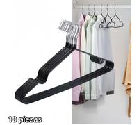 TEMU Perchas Antideslizantes con Gancho 360° - Set de 10 (44x23x0.5cm), de