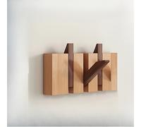 TEMU Perchero de Pared con , Colgador Plegable para Abrigos, Perchero de Madera Sólida, Almacenamiento Ahorrador de para Entrada, Sala y Dormitorio, Decoración Estética