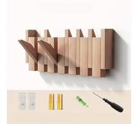 TEMU Perchero de pared con forma de , sin necesidad de taladrar para recibidor, , cuarto de , colgador de ropa de madera , perchero para sombreros