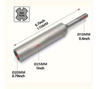 TEMU perforador SDS-PLUS con vaso de face, accionador de es y multifuncional para es , con un diámetro interior de 20 mm y un diámetro exterior de 25 mm.