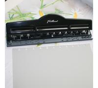 TEMU Perforadora de discos de hongo Fromthenon, perforadora de 11 agujeros para discos A4 B5 A5, letra, cuaderno junior, planificador, papelería, negro