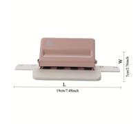 TEMU Perforadora sin Grapas de 4 Agujeros ANNIKEEY 1ud - Perforadora de Papel de Hierro Resistente Manual para Documentos A4/A5/A6/A7/B5, Herramienta de Encuadernación y Fácil de Usar