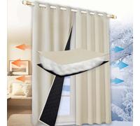 TEMU Persianas Térmicas 100% Opacas - Poliéster y Resistente, con Ribete , Ojales para Fácil , Diseño Sin Cordones, Uso Todo el Año para Dormitorio y , Cortinas Térmicas, Cubierta de Ventana Duradera