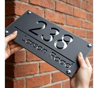 TEMU ¡Personalización ! Placa de número de , número de puerta de acrílico de capa, varios colores disponibles, fácil de instalar. accesorios de montaje de color y estilo aleatorios