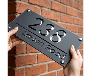 TEMU ¡Personalización ! Placa de número de , número de puerta de acrílico de capa, varios colores disponibles, fácil de instalar. accesorios de montaje de color y estilo aleatorios
