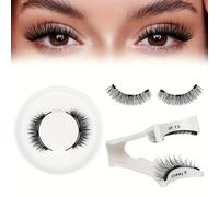 TEMU Pestañas Magnéticas Sin Rímel - Un Set de Pestañas Magnéticas Reutilizables, Diseñadas para un . Kit de 3D con un Aplicador, Es Resistente y No Necesita Pegamento, lo Que lo Ideal para Halloween