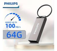 TEMU PHILIPS 64GB Retractable USB Flash Drive, Ultra High-Speed Thumb Drive, Durable Memory Stick with Lanyard for Data Storage And Transfer