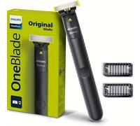 TEMU Philips OneBlade QP1424/10 para recorte, desbaste y afeitado, 2 peines de de afeitado de encaje rápido (1.3 mm), recargable, para uso y húmedo