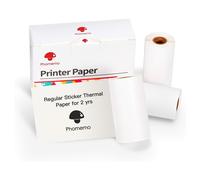 TEMU Phomemo Papel Térmico Autoadhesivo para Impresora Mini M02/M02 Pro/M02S/M03/M03As/M04S/T02, Negro sobre , 3 Rollos, 50Mm X 3.5M