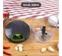 TEMU Picadora de alimentos manual, cortadora de verduras con cuerda de tirar, picadora de cebolla y ajo, de alimentos de cocina para frutas, hierbas y .