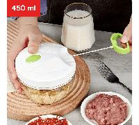 TEMU Picadora de Alimentos, Picadora Manual de Cocina, Picadora Electrica de Alimentos, Trocea, , y Muele, Triple Cuchilla de Acero, Resistente, Fácil de Limpiar, para Fruta, , Carne, Hierbas -