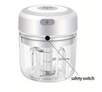 TEMU Picadora de carne eléctrica de 250ML, con cuchilla de acero inoxidable, potente procesador de alimentos, tres velocidades, ideal para mezclar masa, cebollas, carne, , frutas, ajo y verduras.