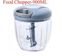 TEMU Picadora Manual de 500ml y 900ml - Herramienta de Cocina Duradera sin Electricidad con Cuchilla Curvada para Ajo, Cebolla y Verduras - Diseño Compacto y Fácil de Limpiar para el Hogar