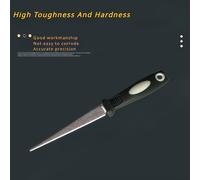 TEMU Piedra de afilar de diamante para cuchillos, tijeras y herramientas de jardinería | Diseño de cara con superficies y curvas, mango plateado antideslizante para fácil uso