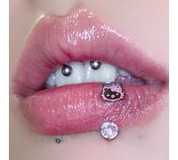 TEMU Piercings de Hello Kitty con licencia oficial, joyería personalizada adecuada para la decoración diaria, estilismo de y la de estilos individuales. También un regalo especial para .