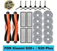 TEMU Piezas de repuesto para Xiaomi Robot Vacuum S20+ / S20 Plus / B108GL, cepillo principal, cepillo lateral, filtro HEPA y mopa