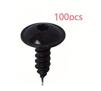 TEMU piezas Tornillos de auto-taladrado J207 M5x16mm, cabeza de acero con accionamiento de lóbulos, acabado negro, para paneles de puerta de coche y rivetes de nylon