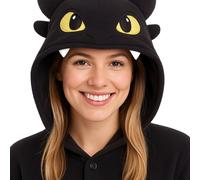 TEMU Pijama de Peluche Disfraz de Cosplay Scooby-Doo con Capucha y Bolsillos, , 100% Poliéster, Otoño e Invierno, Casual, Fiesta y Uso Diario, Tallas S - XXL (145 - 195 cm)