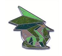 TEMU Pin de Esmalte de de Cristal de DadeTCDF - Verde con Detalles de , Broche de Solapa de Metal a para Chaquetas y Jeans