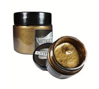 TEMU Pintura Acrílica Metálica de Pigmentación, Botella de 40g - A Base de Agua, Ideal para Artistas y Principiantes en Cuero Sintético, , Artesanías, Madera, Tela y Piedra