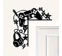 TEMU Pintura en Hierro 2D, Adorno para Puerta y Ventana Gamer RV Decoración Es con Temática Juegos Madera Controlador Pared Fiesta Dormitorio Ideal Para la Habitación