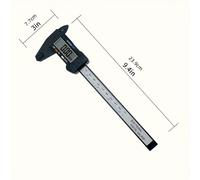 TEMU Pinza digital con pantalla LCD, regla triangular, micrómetro electrónico, herramienta de medición de precisión, construcción de plástico de fibra de carbono - 1pc