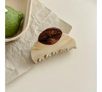 TEMU Pinza para el cabello vintage y elegante - una gran pinza de tiburón de estilo francés con un diseño de acetato texturizado