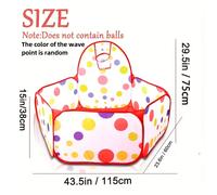 TEMU Piscina de Bolas Grande Pop Up para Niños, Tienda de Juego Plegable para Bebés y Niños Pequeños, Aro de Baloncesto Divertido, Juguetes para Gatear, y Exterior para Niños, Bolas No Incluidas