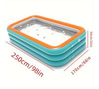 TEMU Piscina de Bolas Inflable Familiar Extra Grande - Diversión para tu Patio Trasero - , Fácil de , y Conveniente para la Diversión al en Verano