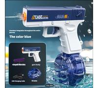 TEMU Pistola de agua de gran capacidad con forma de tambor, , alcance largo, carga por batería/USB, arma para niños - Rosa /azul, ideal para parques acuáticos , regalo de Día , para niños y niñas.