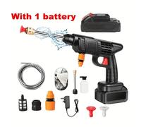 TEMU Pistola de de coches recargable de presión con agua a presión eléctrica sin cable y máquina de espuma para batería Makita 21V