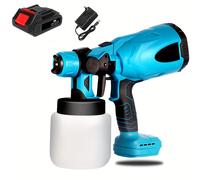 TEMU Pistola de pintura eléctrica inalámbrica de 800ML para recubrimiento de muebles y automóviles, aerógrafo compatible con batería Makita de 21V, herramienta