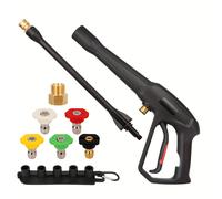 TEMU Pistola de Repuesto para Lavadora de Presión con Varilla de Rociado y 5 Cabezales de Boquilla, Compatible con Algunas Lavadoras Eléctricas Karcher, Ryobi, Powerrinkle