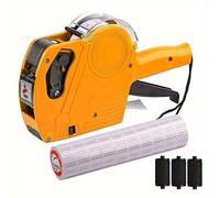 TEMU Pistola Etiquetadora con Kit de Etiquetas - 5,000 Etiquetas Blancas en y 3 Recambios de Tinta, un Kit de Pistola de Precios para Oficinas, Tiendas Minoristas, y Etiquetado Organizativo