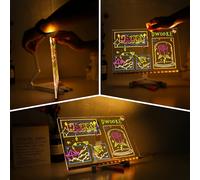 TEMU Pizarra de dibujo LED de acrílica , 2026 (para uso artístico profesional/herramienta de pintura profesional), con 7 bolígrafos, 2 paños de borrar