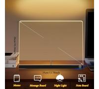 TEMU Pizarra Luminosa RGB con 7 LED, Efectos de y . USB, Panel de Dibujo Borrable, 7 Marcadores y Soporte Metálico