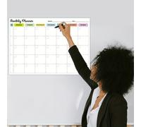 TEMU Pizarra Magnética de Borrado para Nevera - Planificador Reutilizable para Cocina y Comedor, Horario Semanal y Tablero de Notas