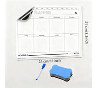 TEMU Pizarra Magnética para el Refrigerador - Mini Pizarra Blanca para el Hogar | Adhesivo Magnético para Organizar y Notas | Recordatorio para de Estudio y Compras - Simplificando la Gestión de